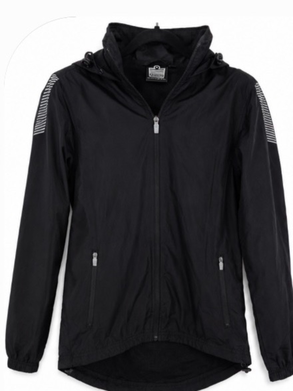 Admiral Youth Large (YL) Black Lightweight Hooded Windbreaker Jacket